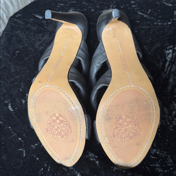 Vince Camuto Black Heeled Sandals Size 6.5 leather - Picture 2 of 3